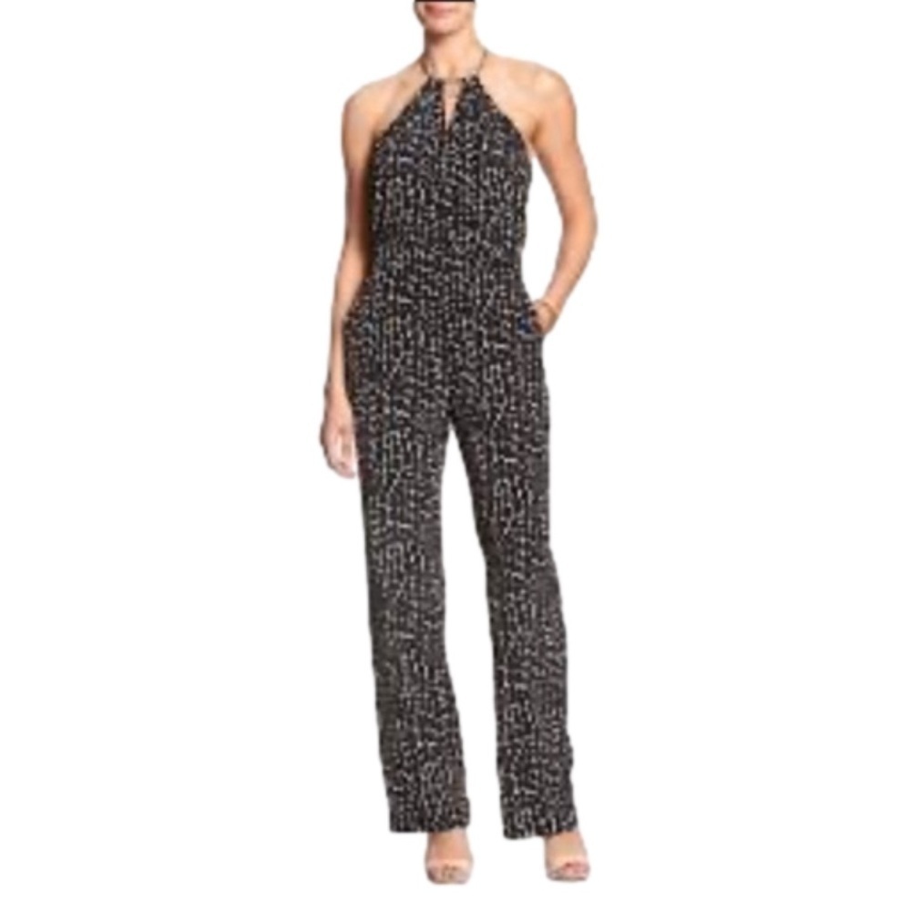 NWT Banana Republic Sz 2 Halter Wide Leg Jumpsuit